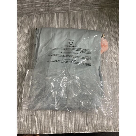 Show Me Your Mumu Kendall Maxi Dress V Neck Slit Blouson Silver Sage Blue XL - Picture 4 of 6